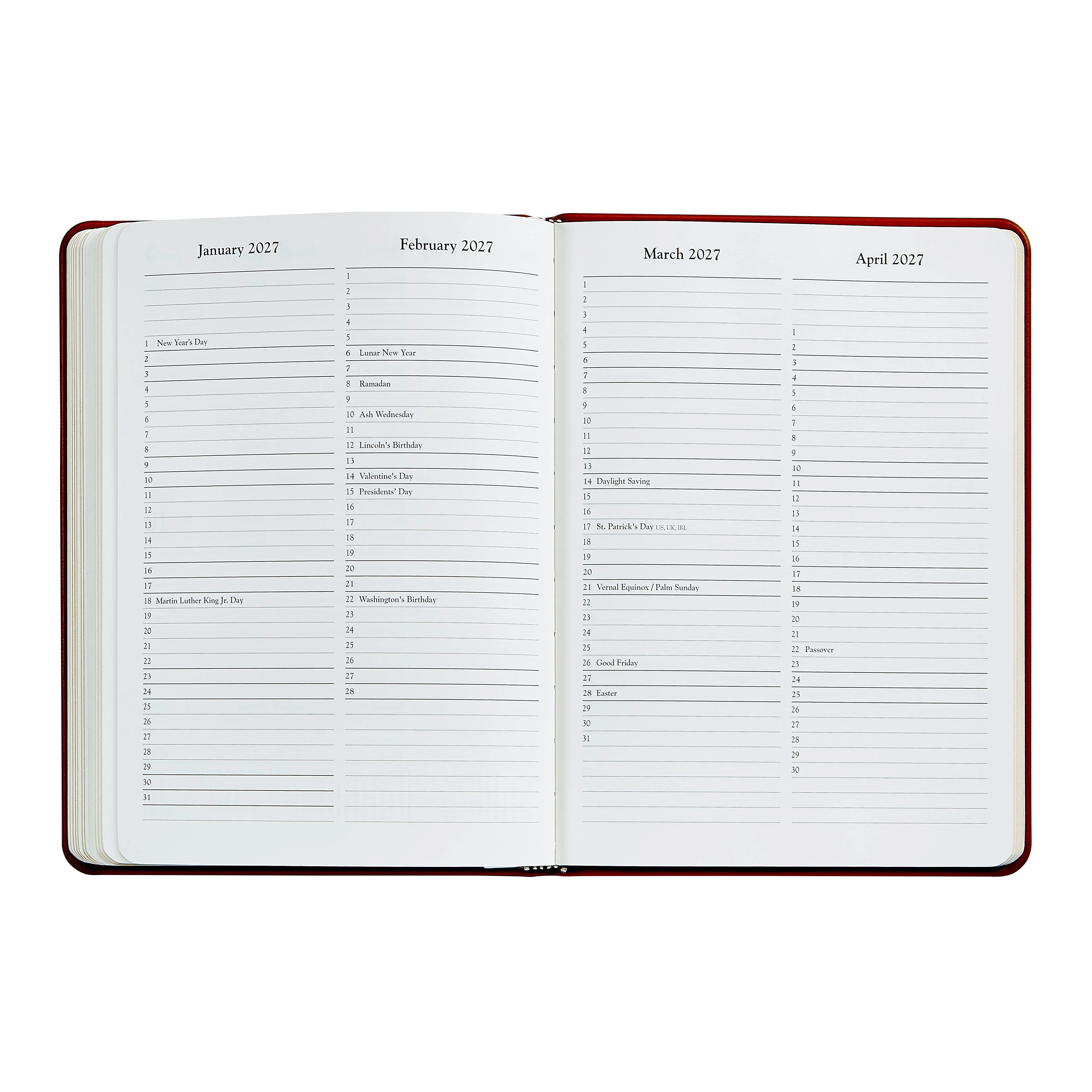 2026 Desk Diary Red - Image 6