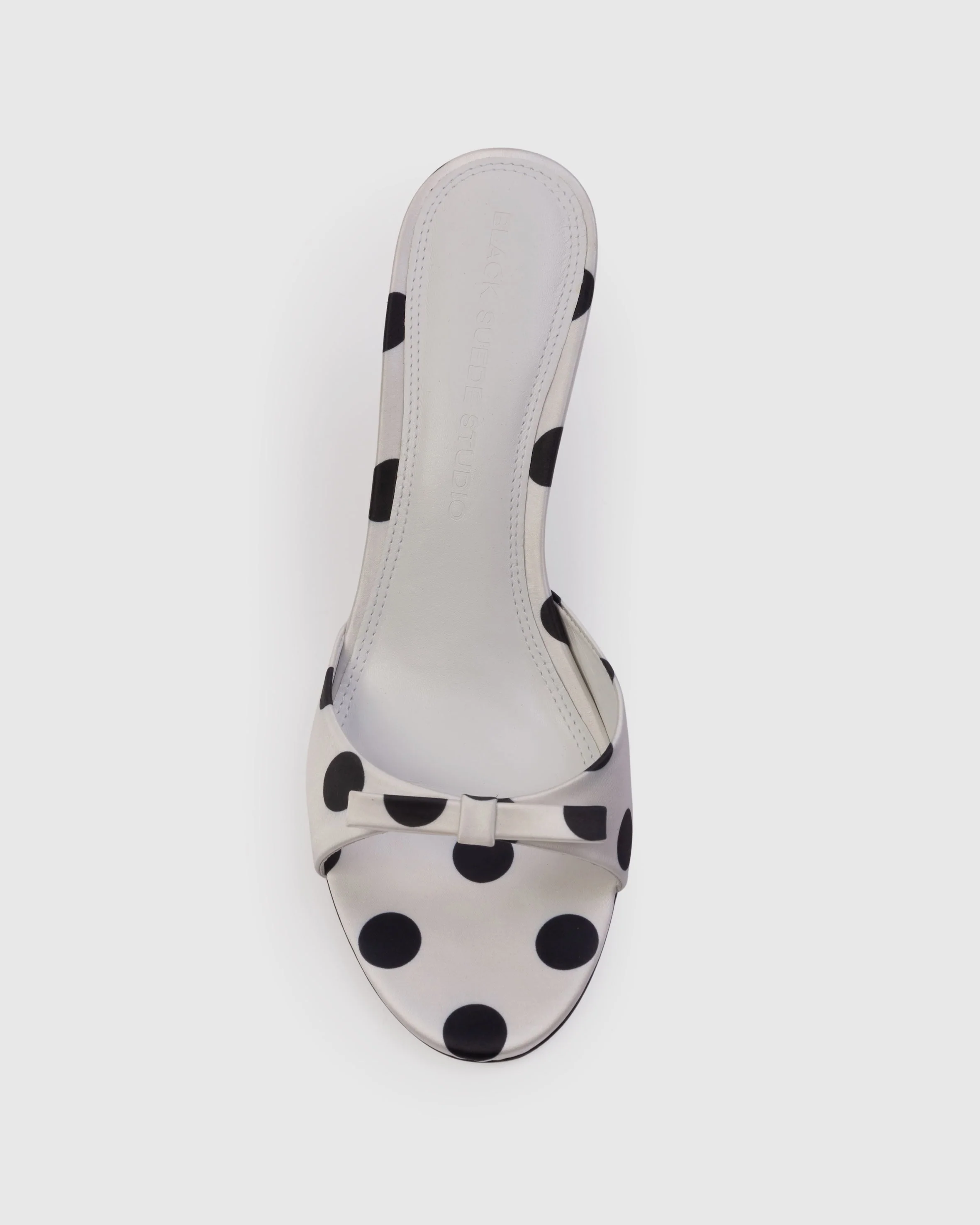 Albie 65 Mule White Polka Dot - Image 3