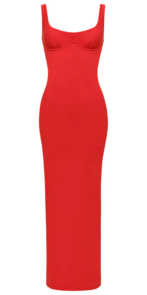 Kaia Long Dress Cherry