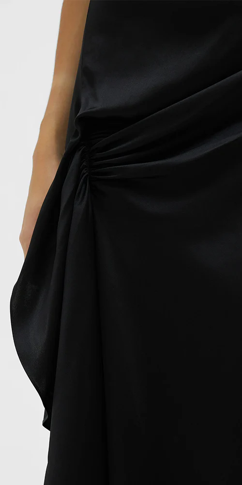 Cusco Draped Silk Maxi Dress - Image 5