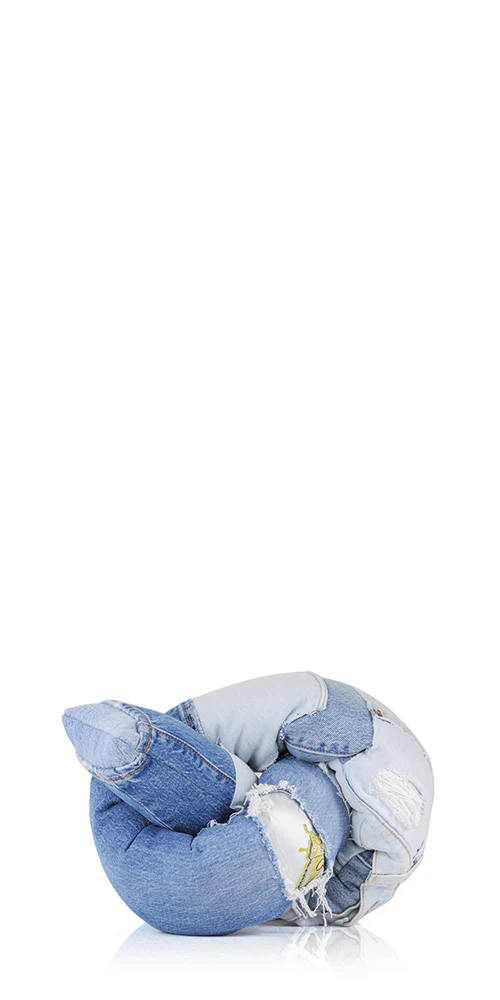 Denim Baby Knot Pillow III - Image 3