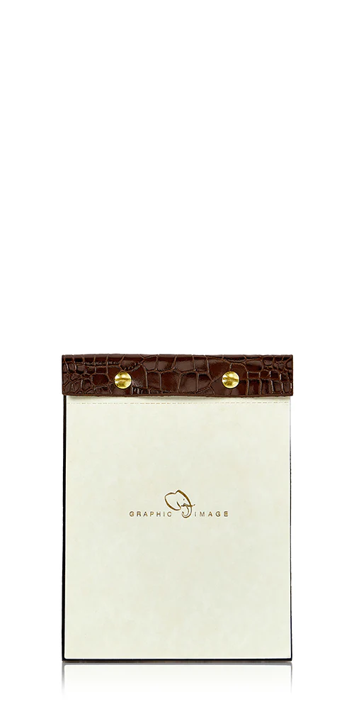 Desk Notepad Brown Croc