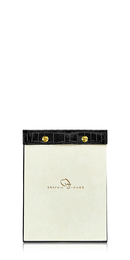 Desk Notepad Black Croc