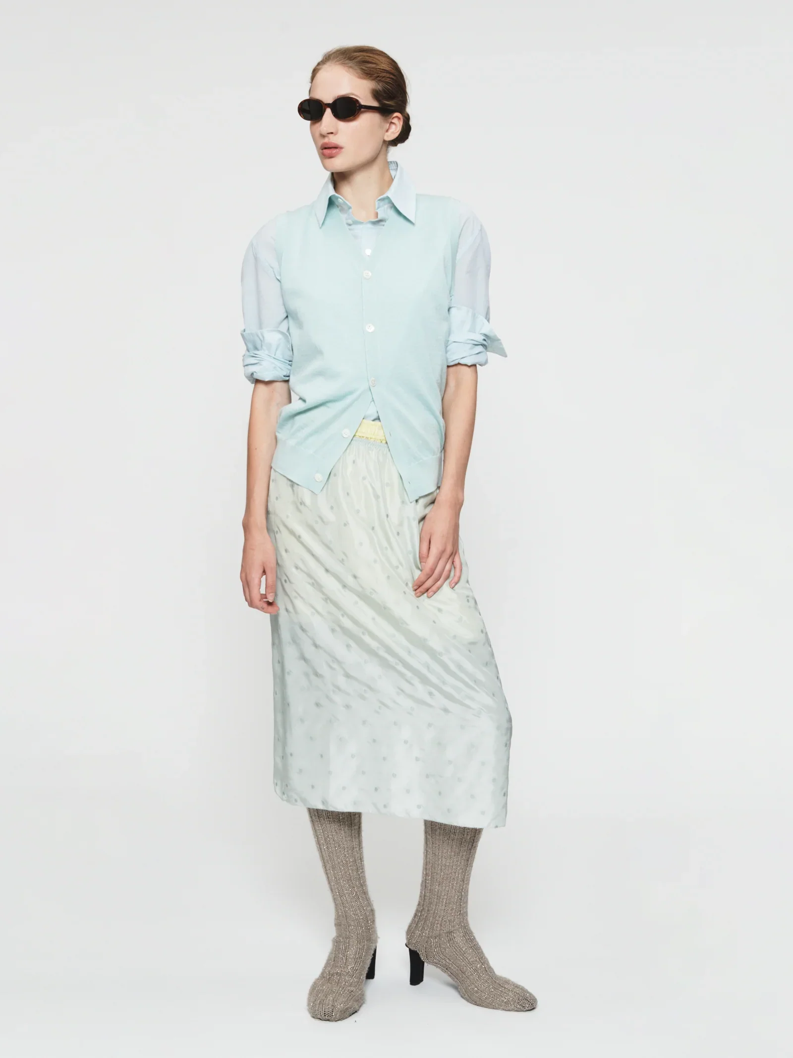 Embroidered Slip Skirt Chlorine - Image 6