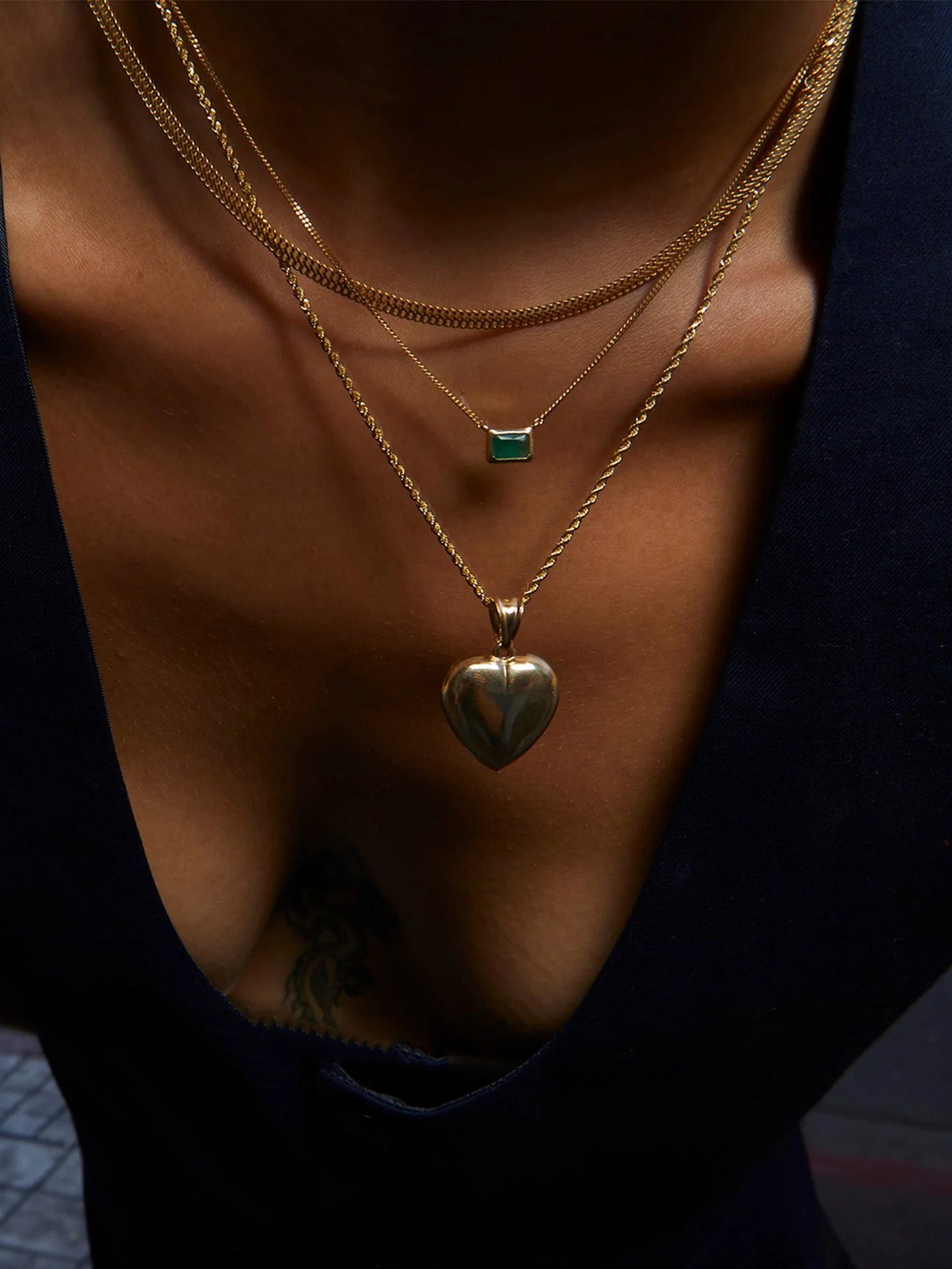 Emerald Cut Bezel Necklace - Image 9