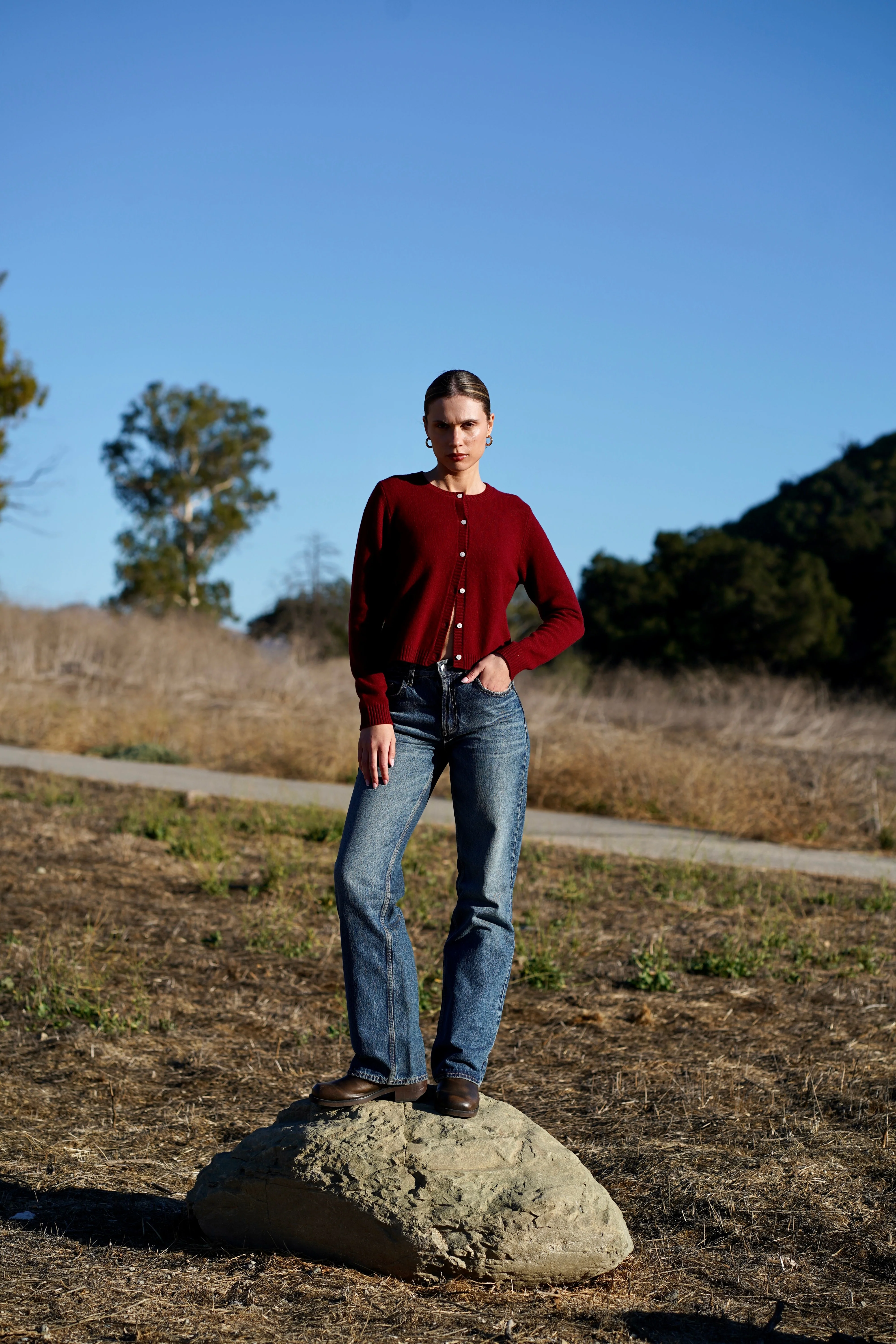 Jane Cardigan Burgundy - Image 4