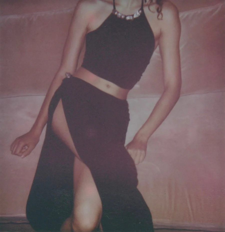 Knot Long Skirt in Black - Image 4