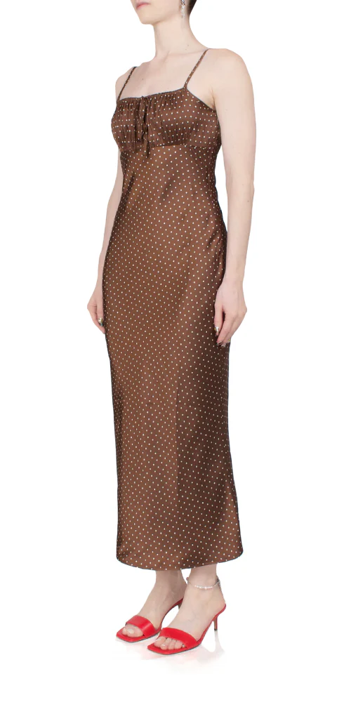 Leo Satin Midi Dress Siena - Image 3