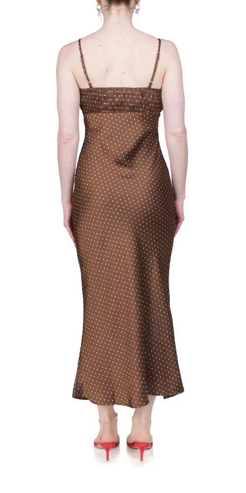 Leo Satin Midi Dress Siena - Image 4