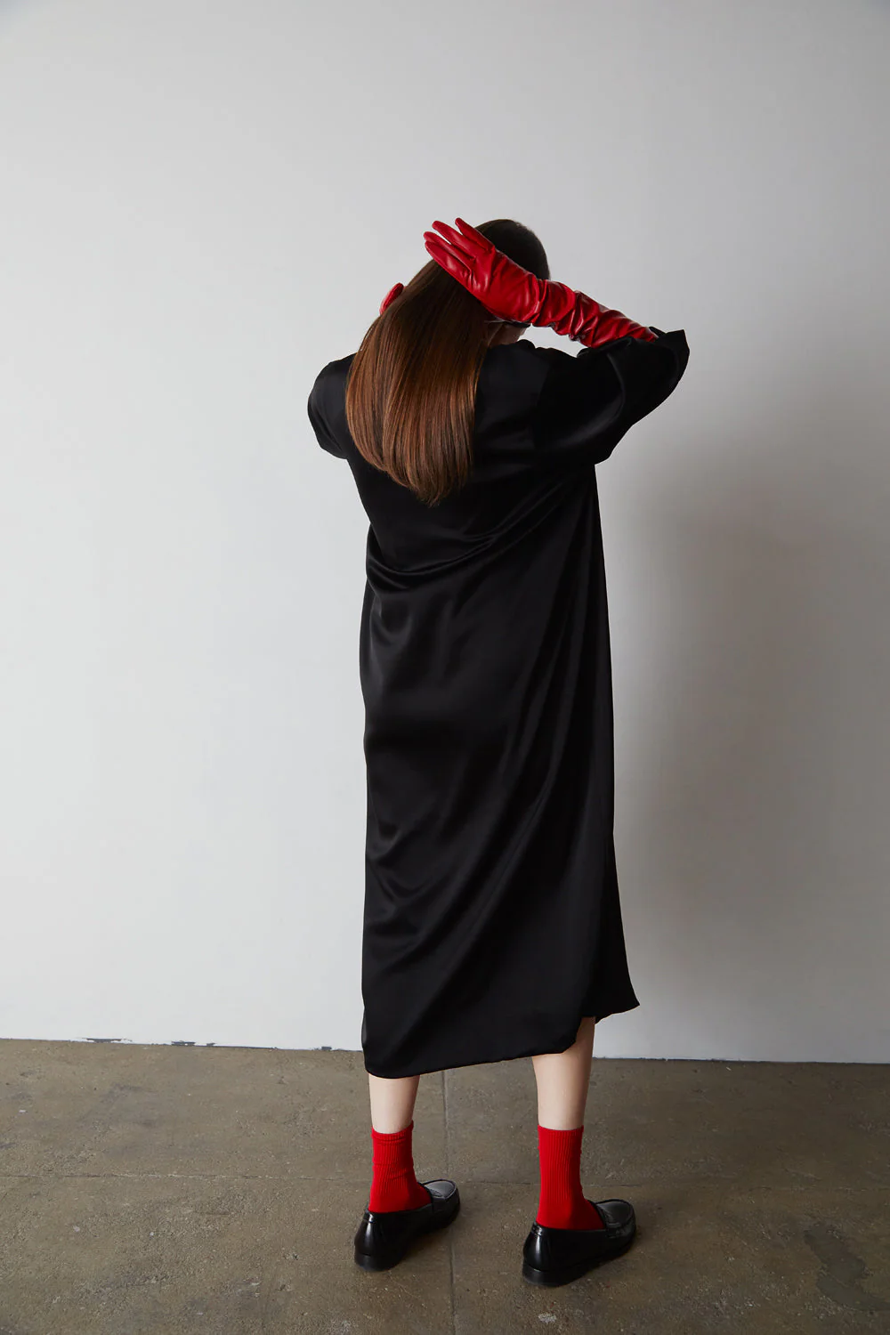 Leather Opera Gloves Lipstick Red - Image 5