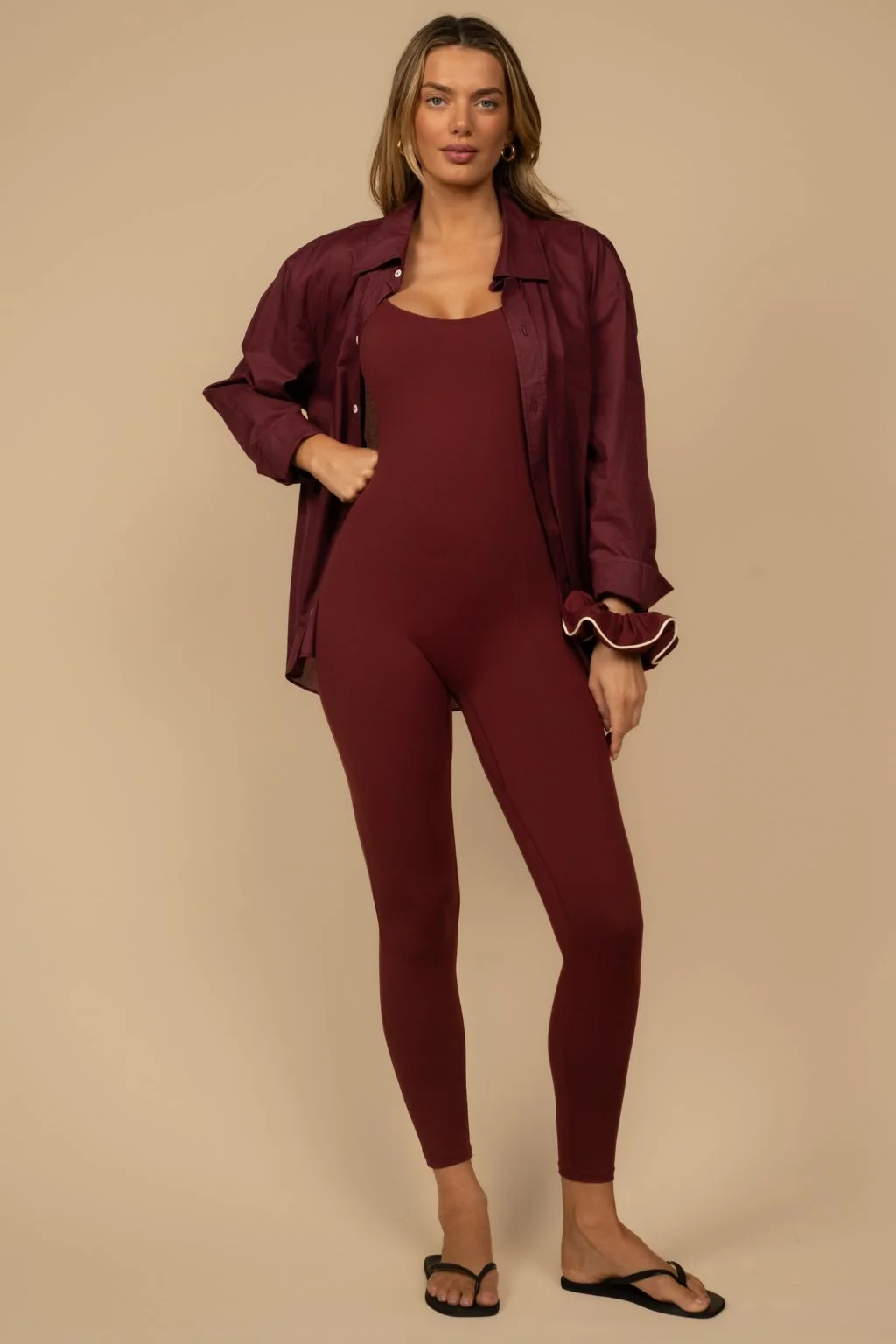 Alina Long Onesie Maroon - Image 5