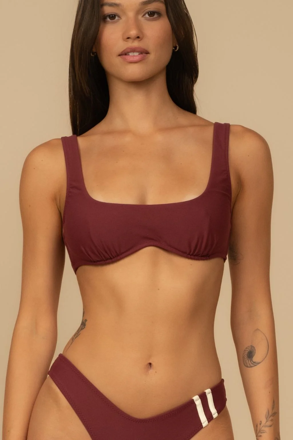 Kaia Sport Bikini Top Maroon - Image 4