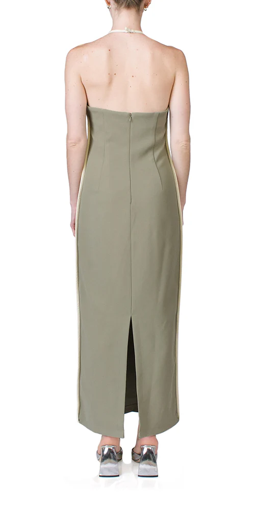Nassia Dress Khaki & Cream - Image 4