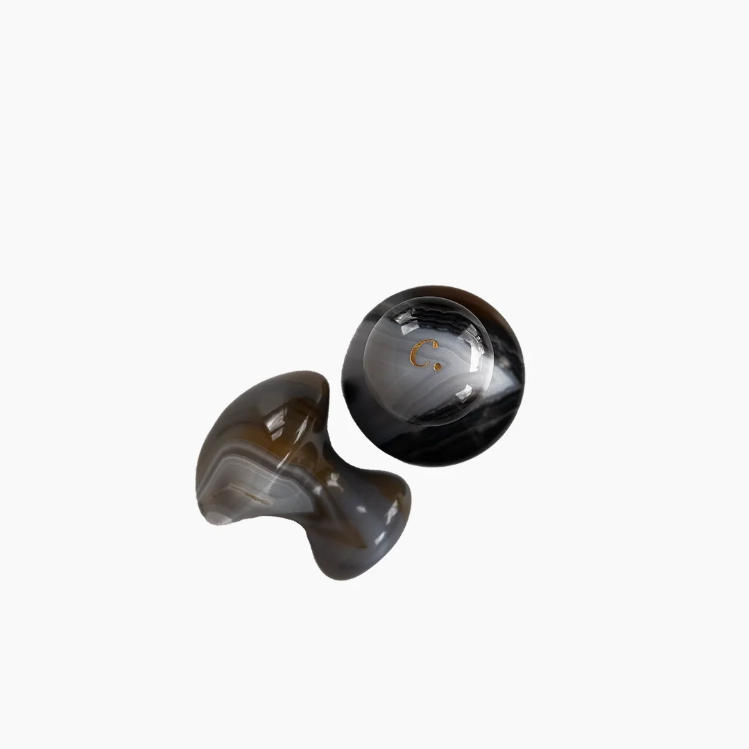 Natural Agate Mushroom Gua Sha Massager Pair - Image 5