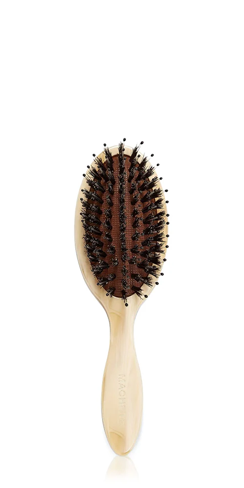 Petite Travel Boar Hair Brush Alabaster