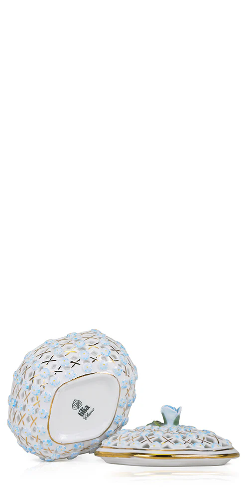 Porcelain Floral Lattice Jar - Image 6