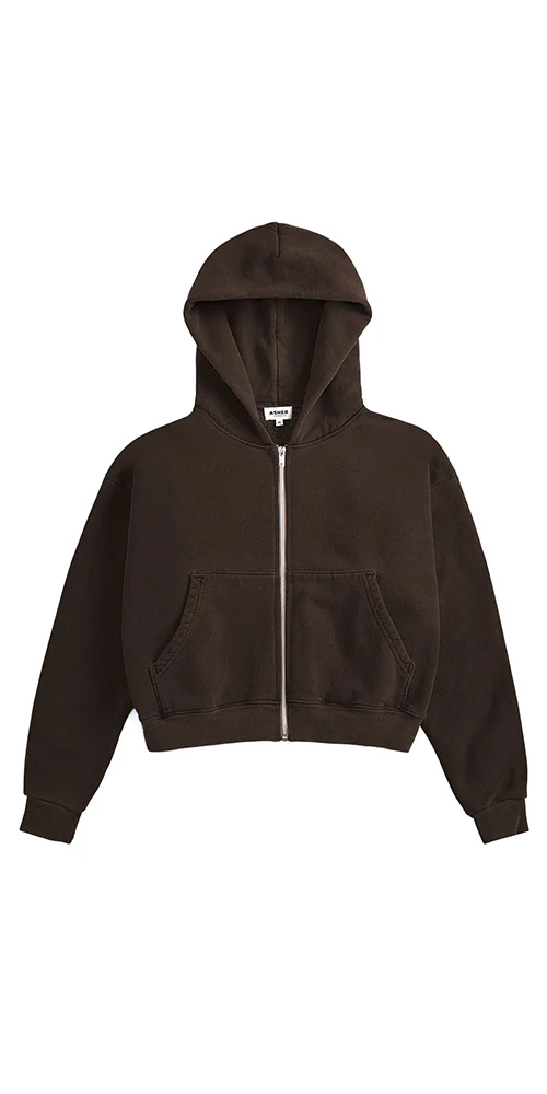 Rosie Cropped Zip-Up Hoodie