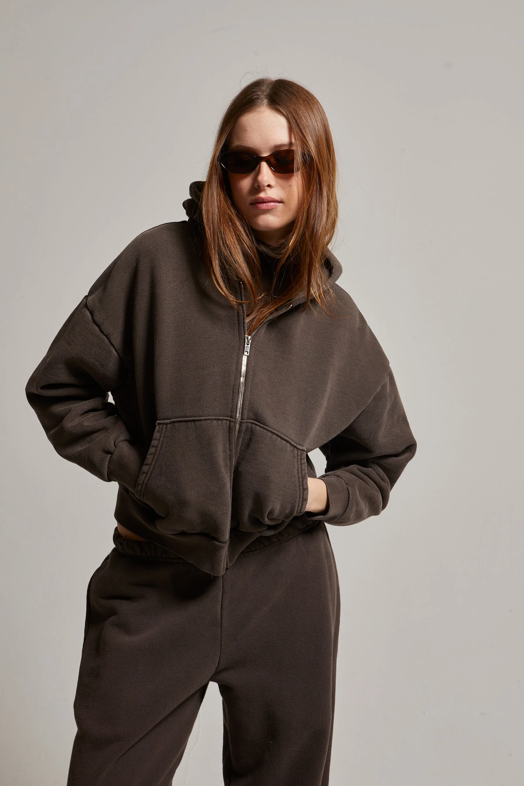 Rosie Cropped Zip-Up Hoodie - Image 24