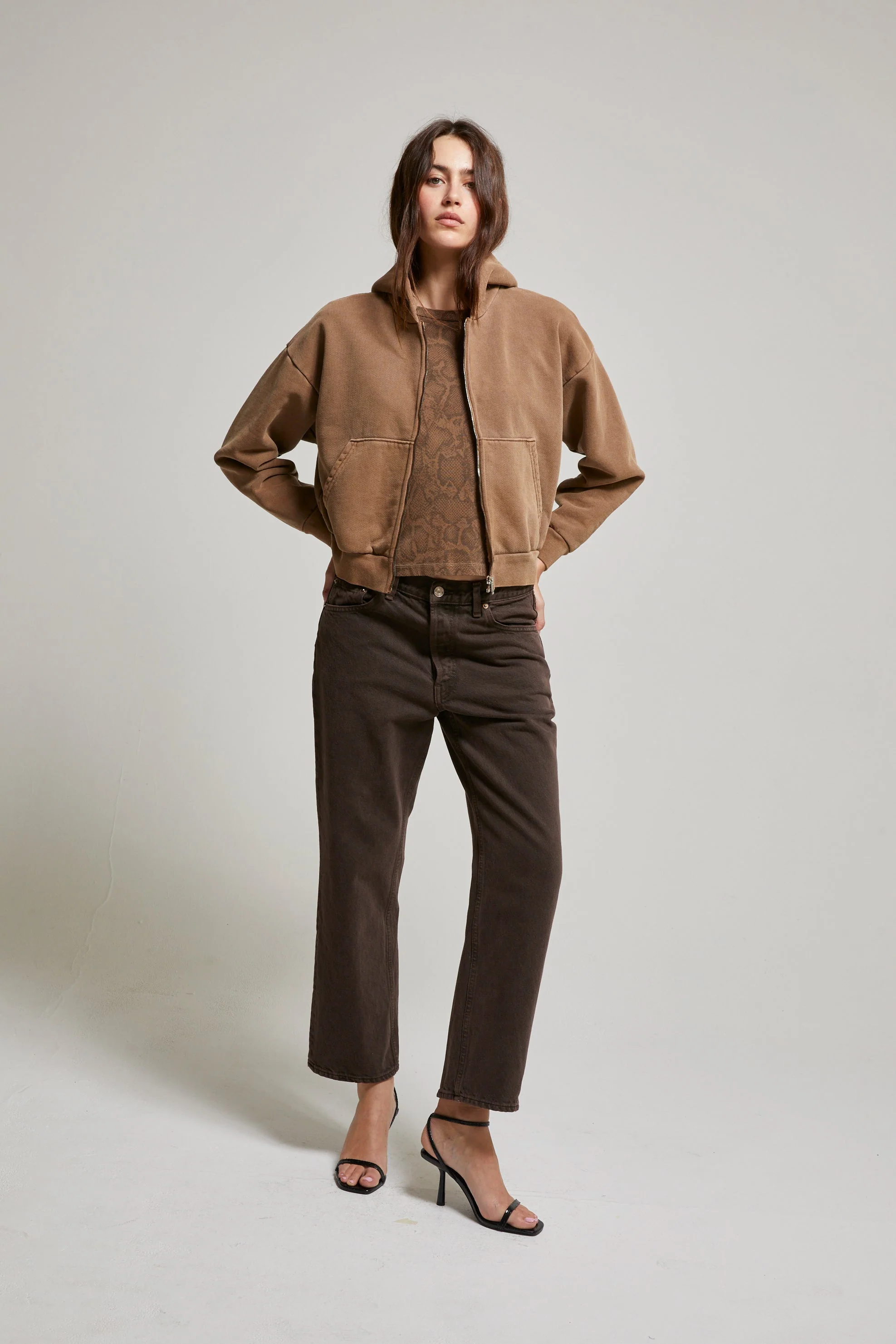 Rosie Cropped Zip-Up Hoodie - Image 38