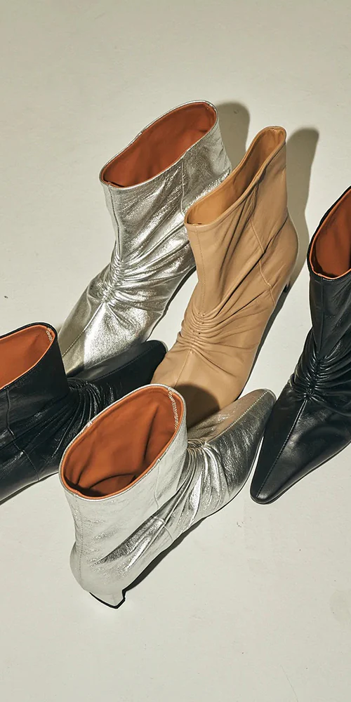 Rushy Leather Ankle Boots - Image 5