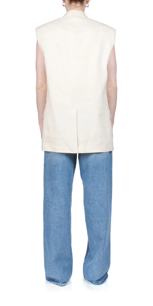 Sleeveless Car Blazer Summer Sand - Image 4