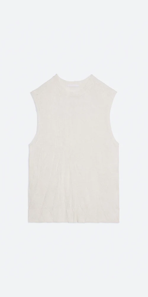 Sleeveless Crushed Knit Top - Image 4