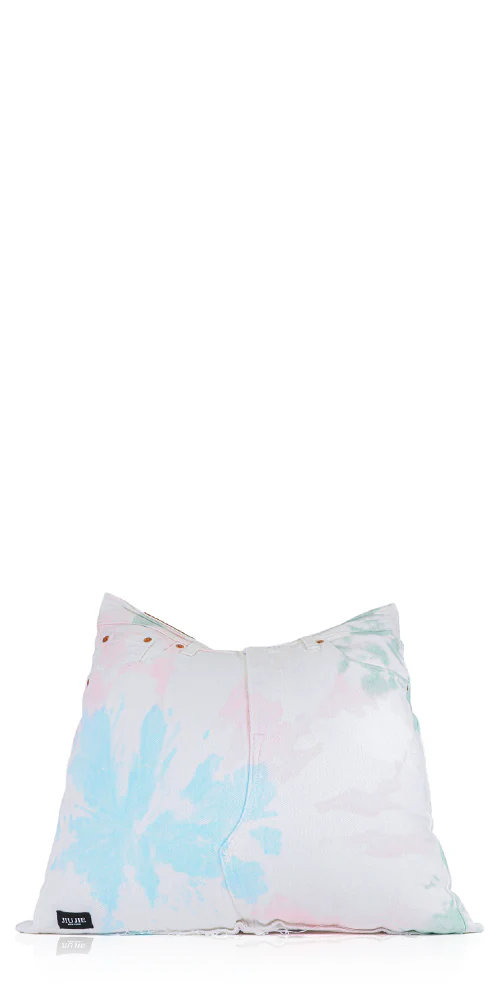 Square Tie Dye Denim Pillow - Image 5