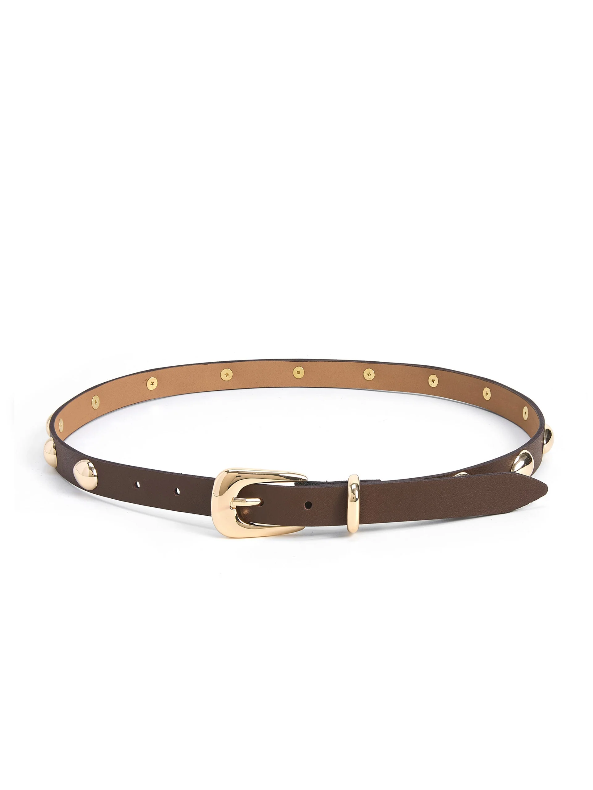 Teardrop Studded Belt Coffee - Image 5