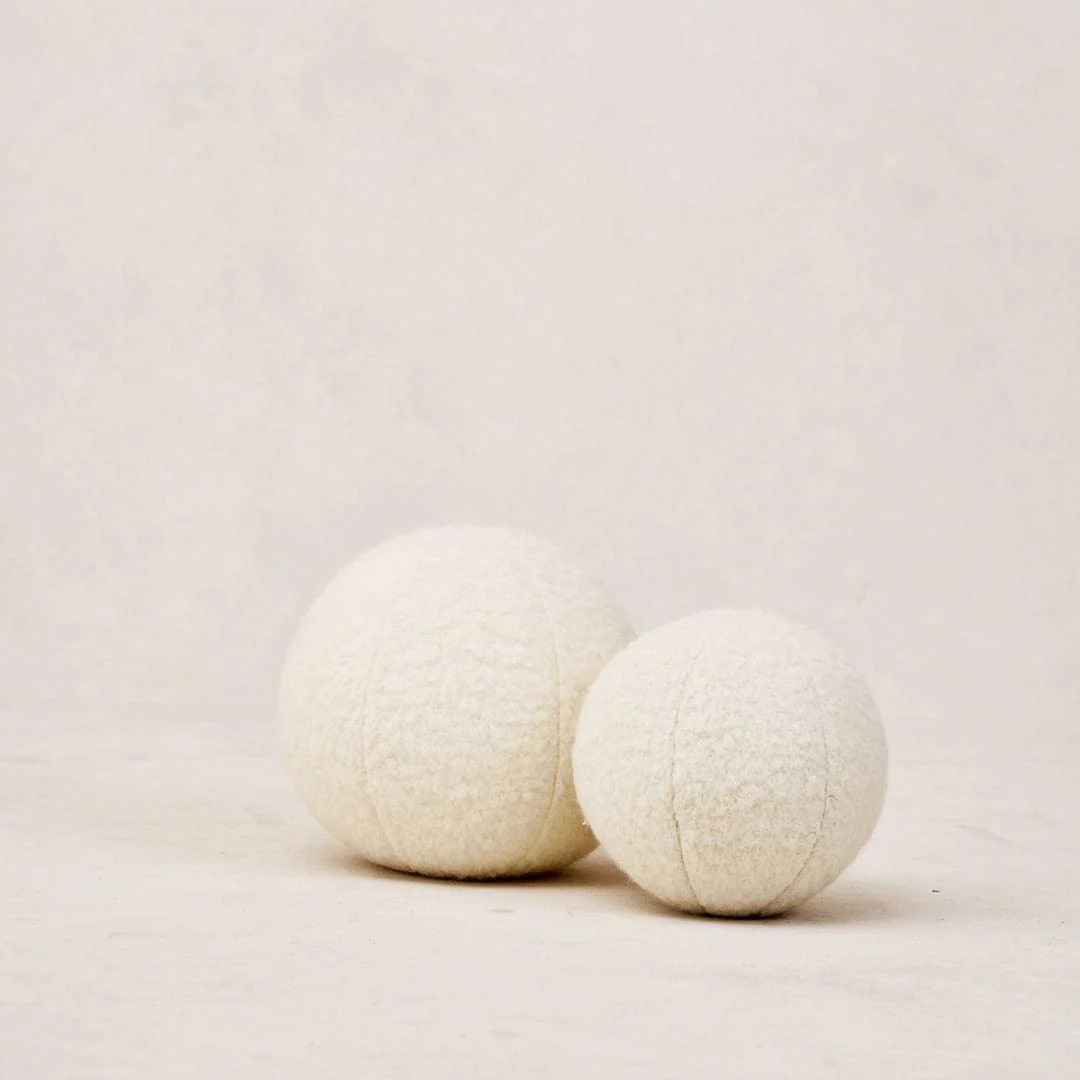 Teddy Sphere Pillow Ivory - Image 3