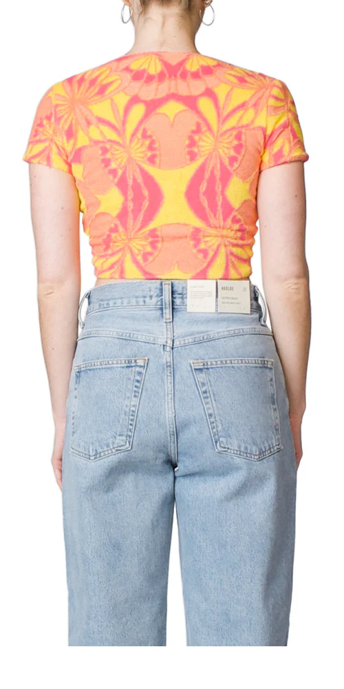 Terry Jacquard Crop Top - Image 4