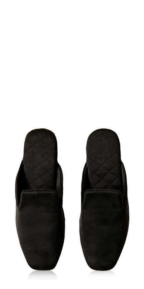 Silk Slipper Immersed Black