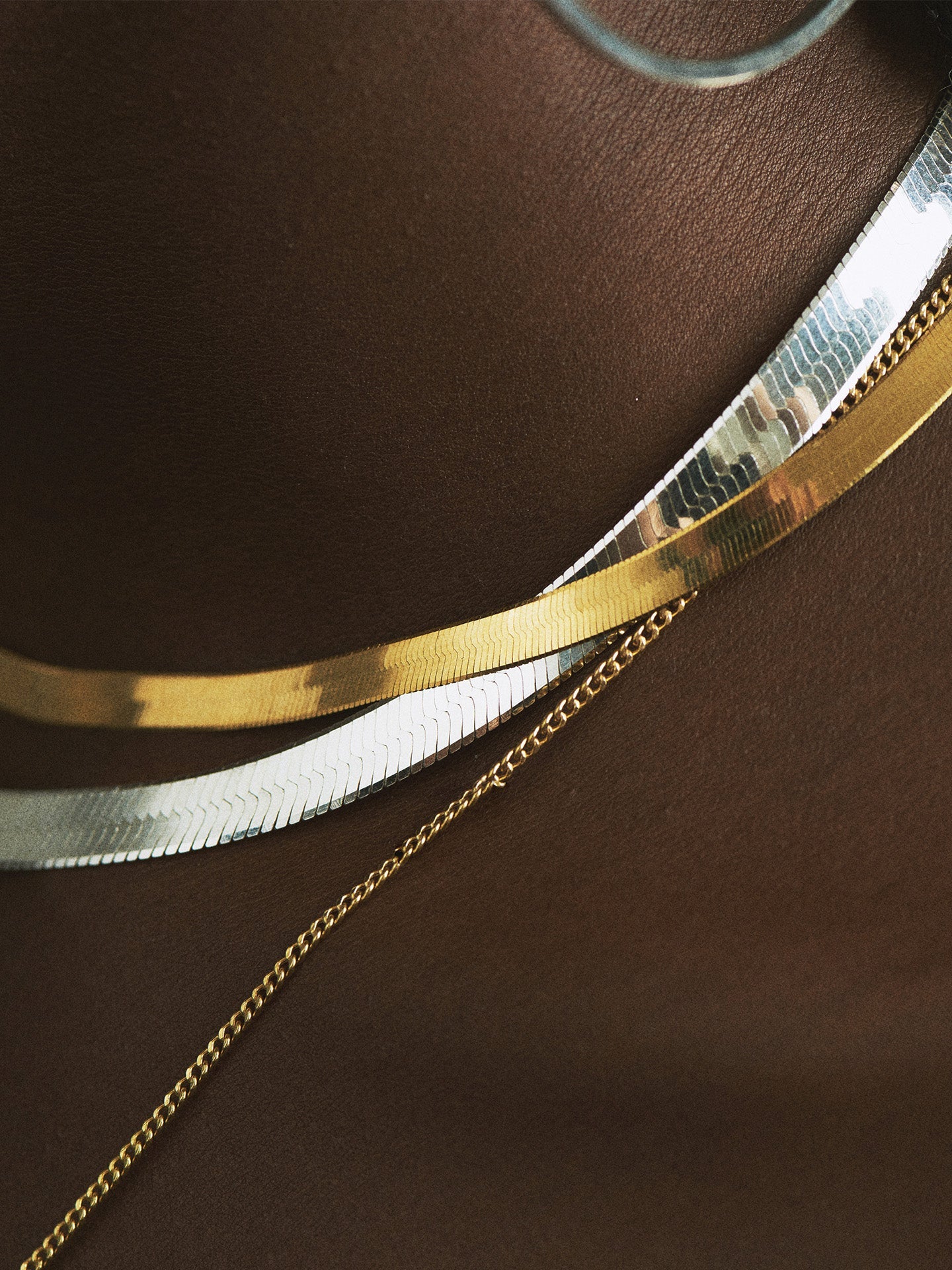 Vermeil XL Herringbone Necklace - Image 5