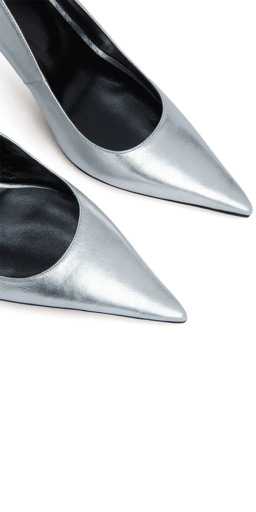 Viva Pump Silver Leather - Image 4