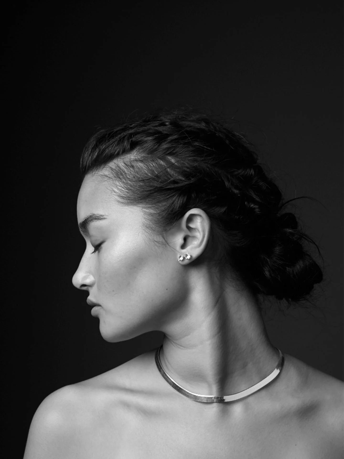 XL Sterling Silver Herringbone Necklace - Image 7